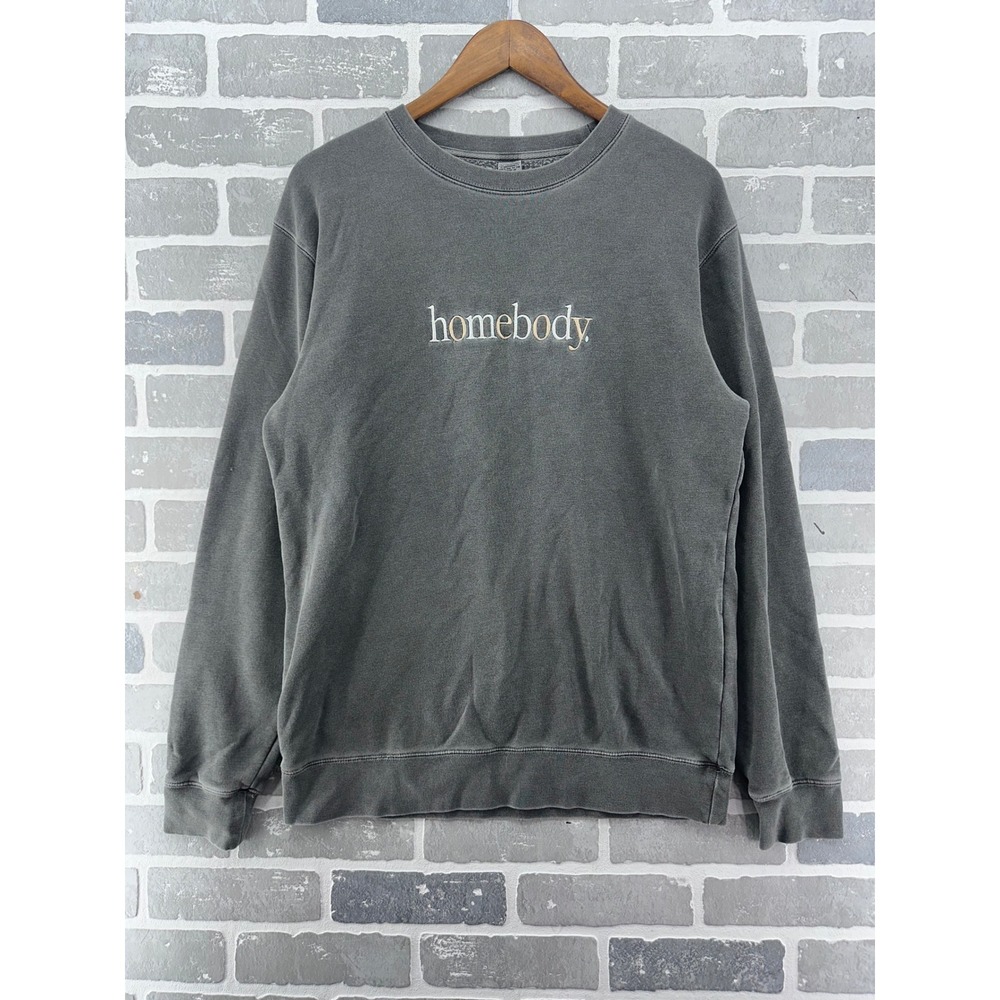 Independent Trading Company Homebody Sweatshirt Gray Garment Dyed Fleece Medium